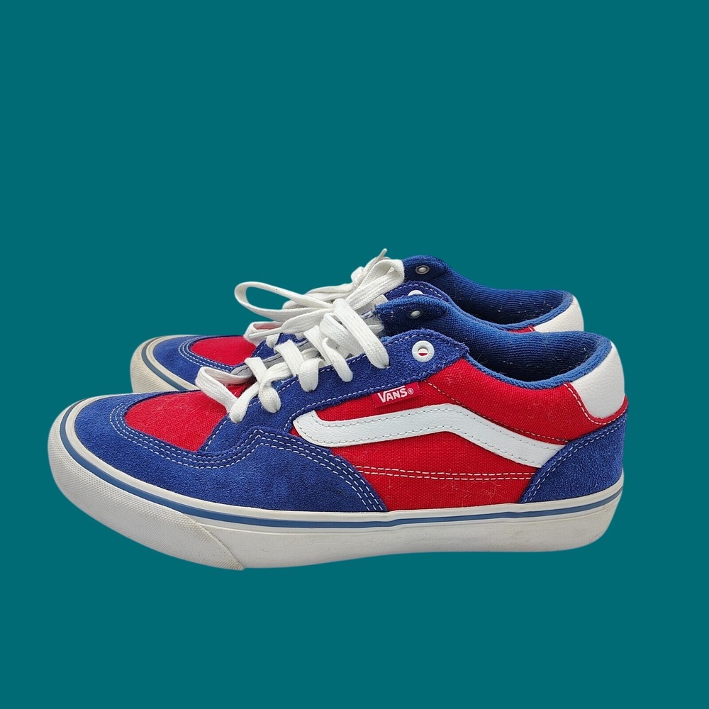 VANS Rowan Pro 500714 Old Skool Red White Blue Mens 9.5 Skate Sneakers Shoes